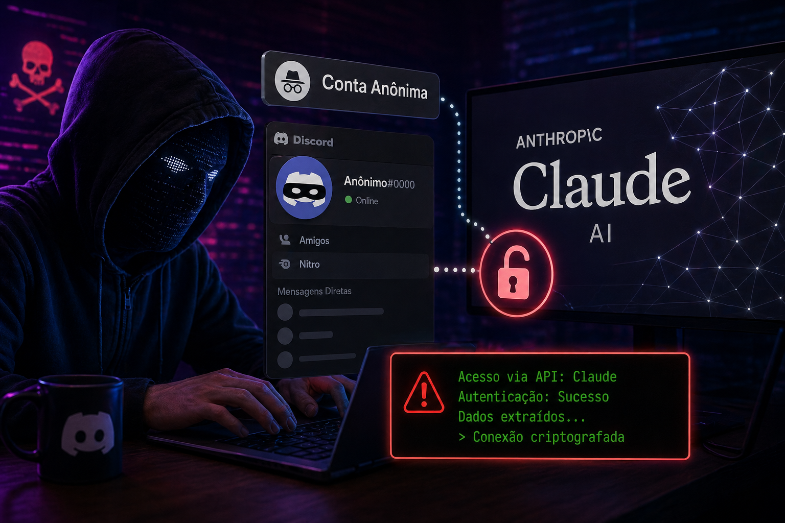 Hackers Usam Contas Anônimas no Discord e Acessam IA da Anthropic